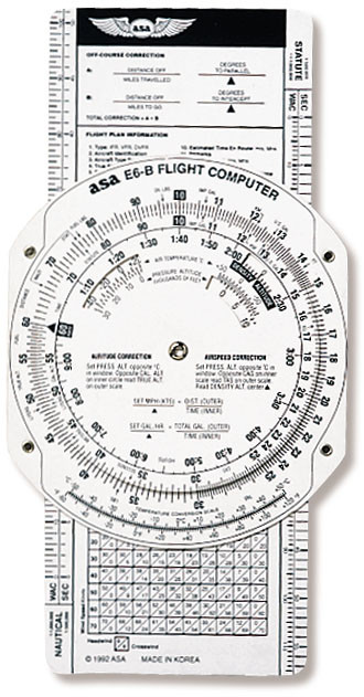 ASA E6-B Paper Flight Computer ASA-E6B-P | Flight Computers at Pilot ...