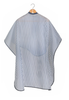 Cutting Cape - Black and White Stripe Seer Sucker