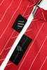 Cutting Cape - Barber Strong Red with White Stripes