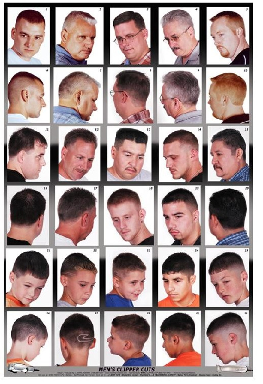 barber shop haircuts chart