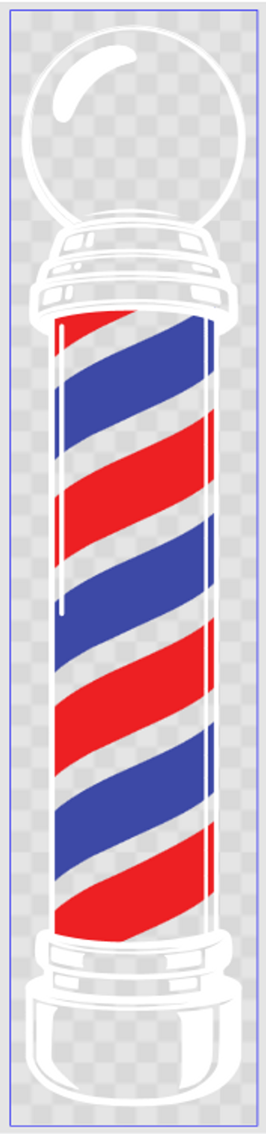Barber Pole Decal - Large - New!
