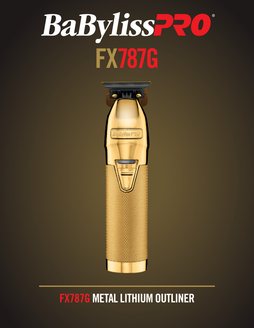 BaBylissPRO Gold FX Skeleton Cordless Trimmer FX787G - Ideal Barber Supply