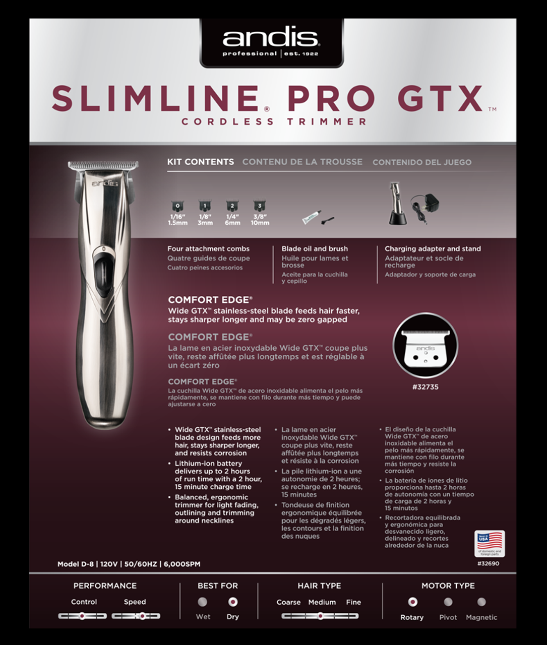 Andis Slimline Pro GTX Trimmer