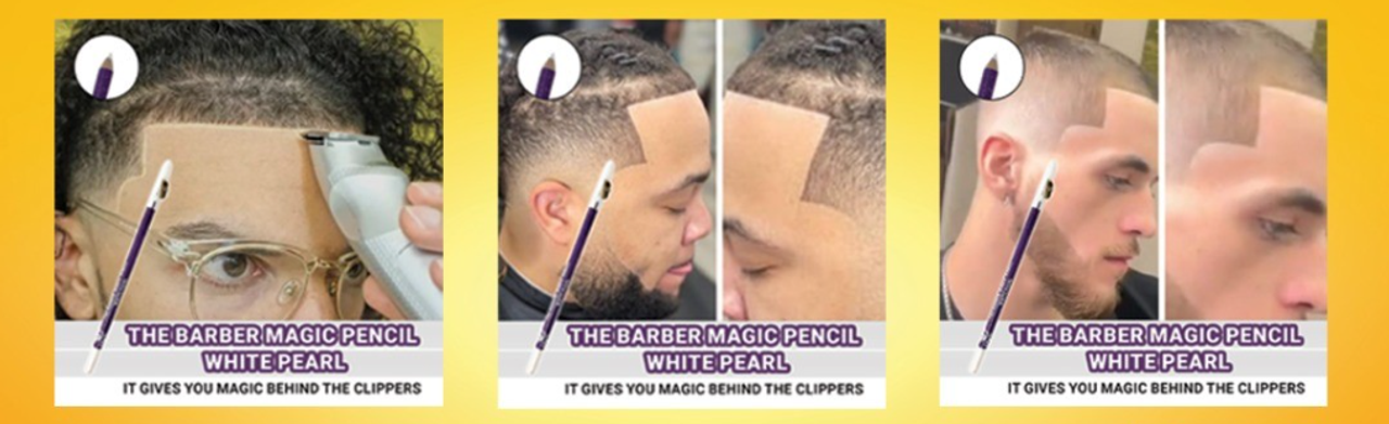 Black Ice Spray Barber Pencil Drawing Tool For Hairline Fade Hair