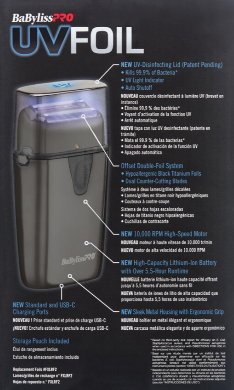BabylissPro UVFoil Double Foil Shaver - With Free Storage Case!