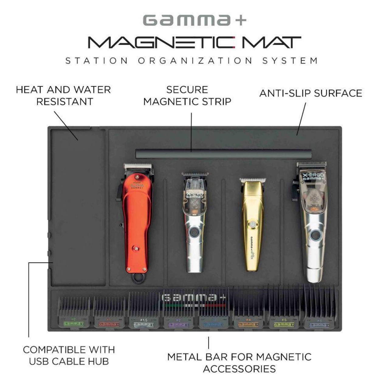 Gamma+ Barber Mat and Station Organizer
