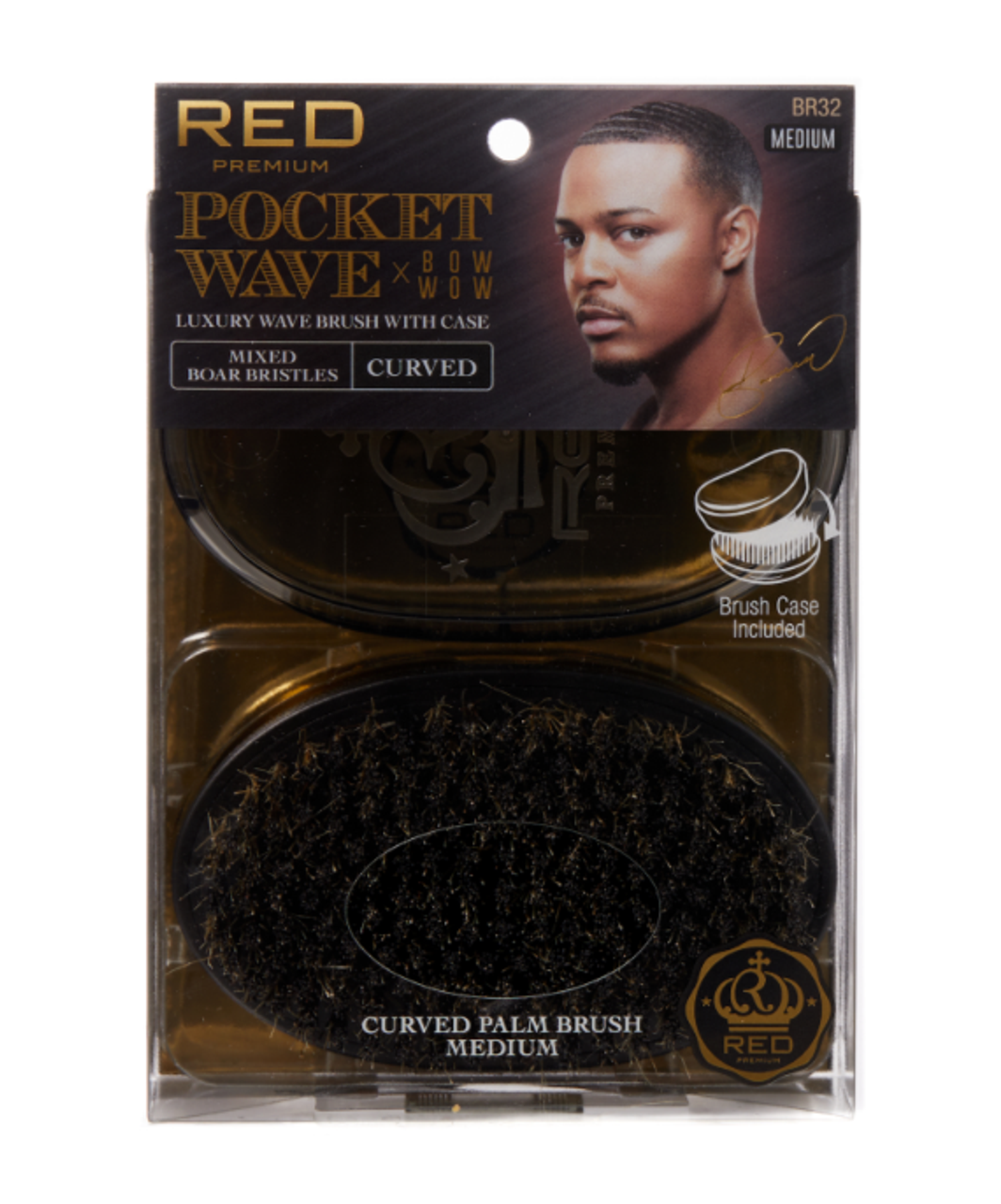 BOW WOW X 360 Power Wave Premium Boar Brush with Case