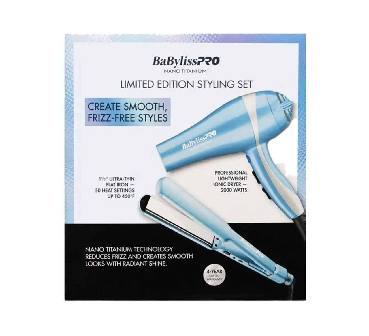 BabylissPro Nano-Titanium Dryer and Flat Iron Limited Edition Combo BabylissPro Nano-Titanium Dryer and Flat Iron Limited Edition Combo