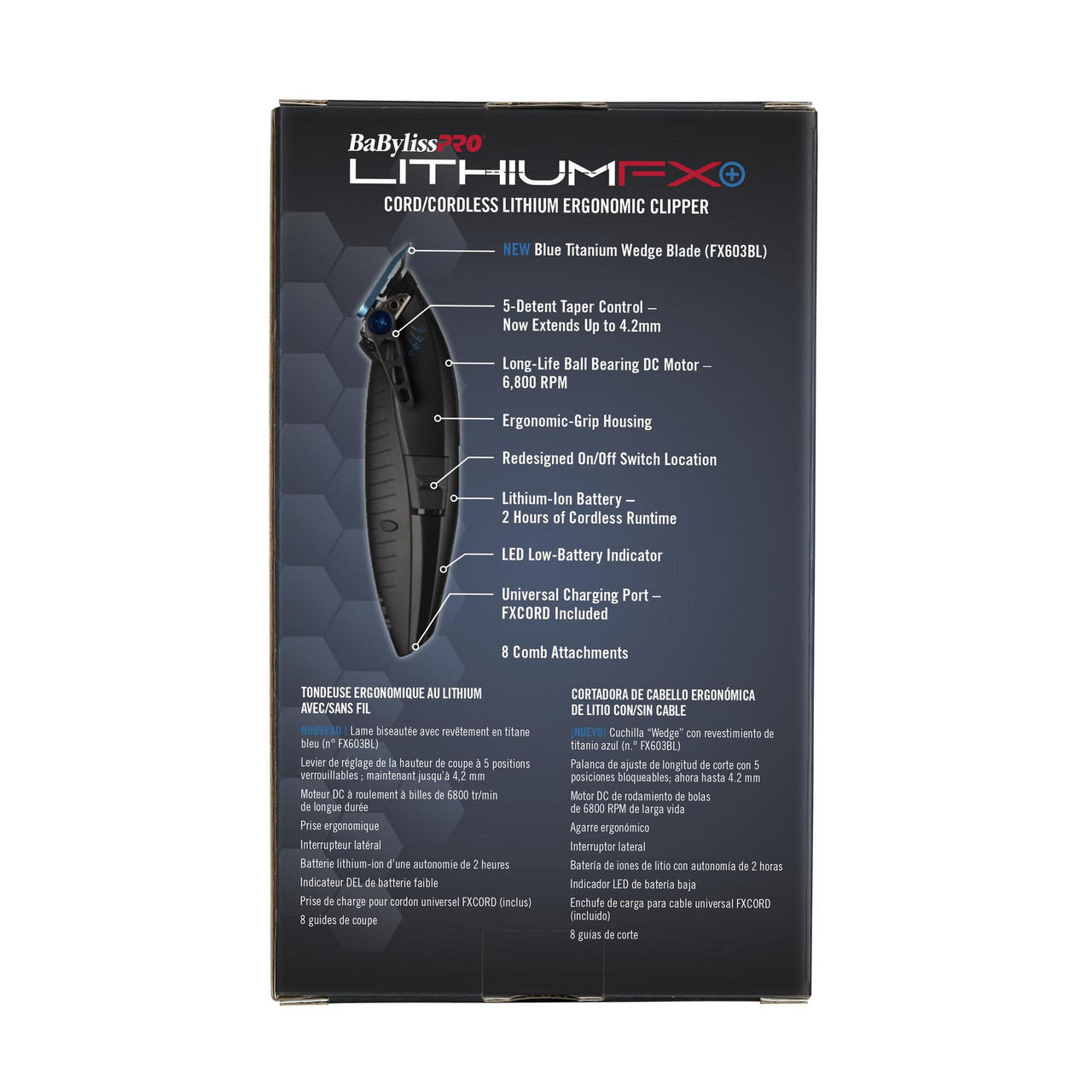 BABYLISSPRO LITHIUMFX+ LIMITED EDITION MATTE BLACK CLIPPER