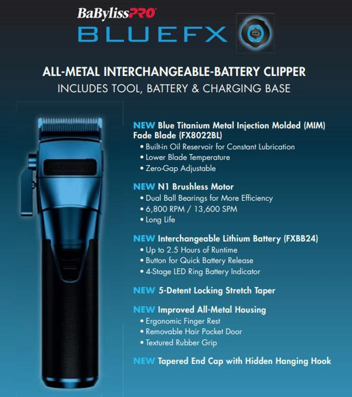 BABYLISSPRO® FXONE BLUEFX CLIPPER