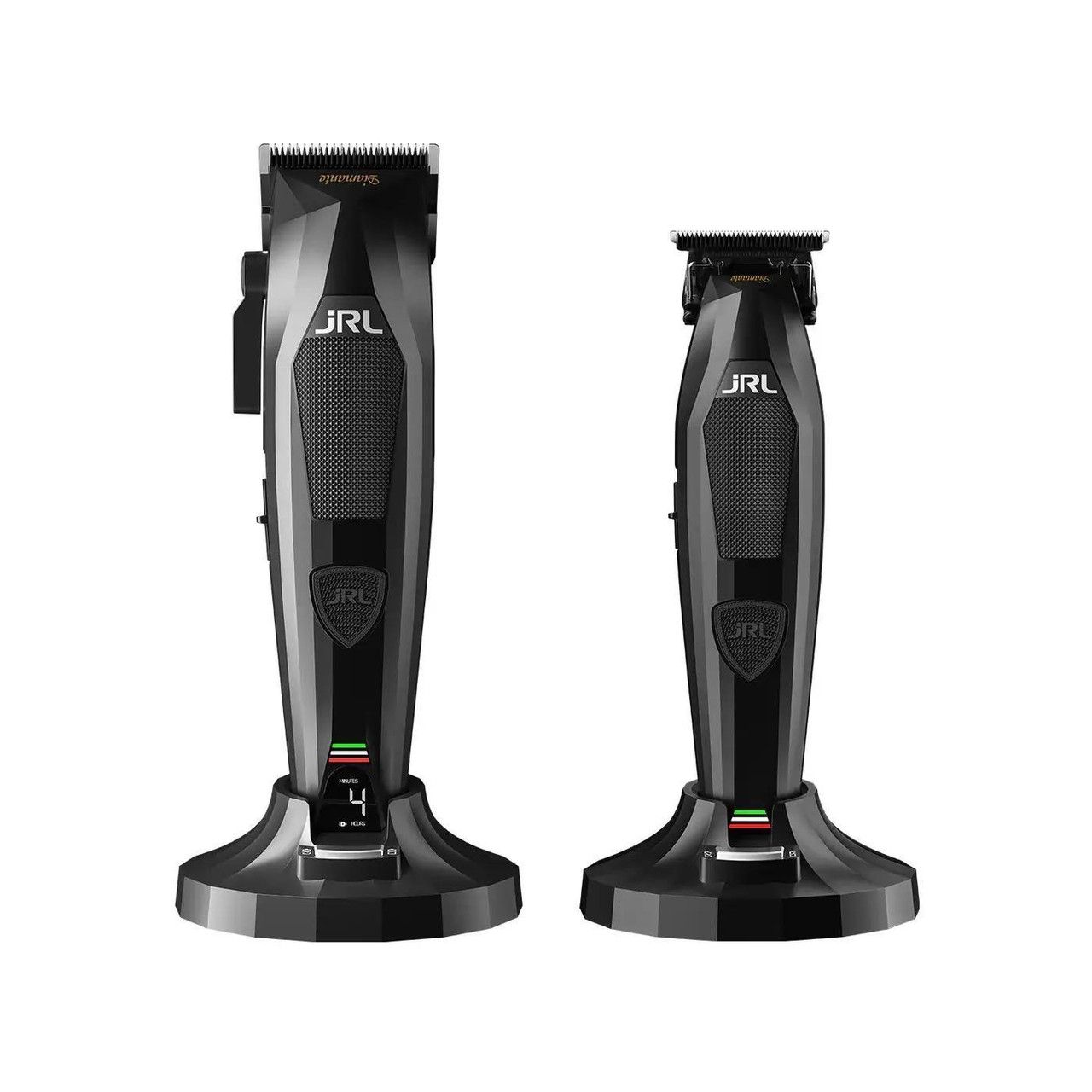 JRL Professional Diamante Cordless Clipper & Trimmer Combo Set - Black