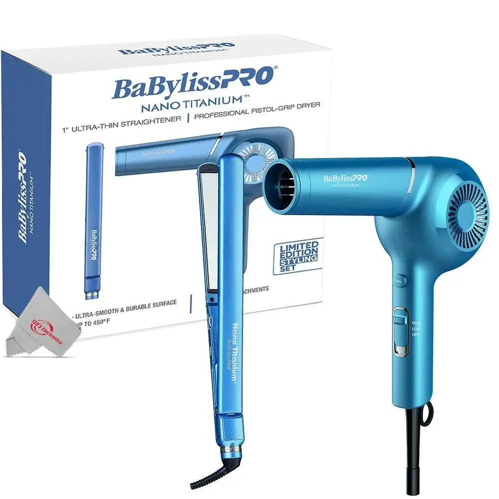 BaBylissPRO Nano Titanium Flat Iron & Hair Dryer - Thumbnail 5