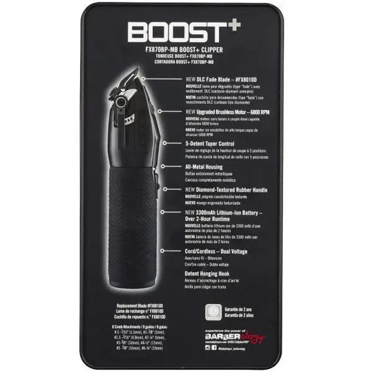 Babyliss® Boost+ Clipper FX870BP-MB  - CLOSEOUT DEAL