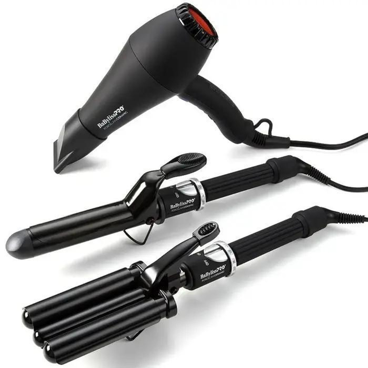 BaBylissPRO Limited Edition Porcelain Dryer, Curling Iron and Waver Set BaBylissPRO Limited Edition Porcelain Dryer, Curling Iron and Waver Set