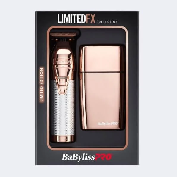 BaBylissPRO® LimitedFX Rose Gold Trimmer and Double Foil Shaver Gift Set