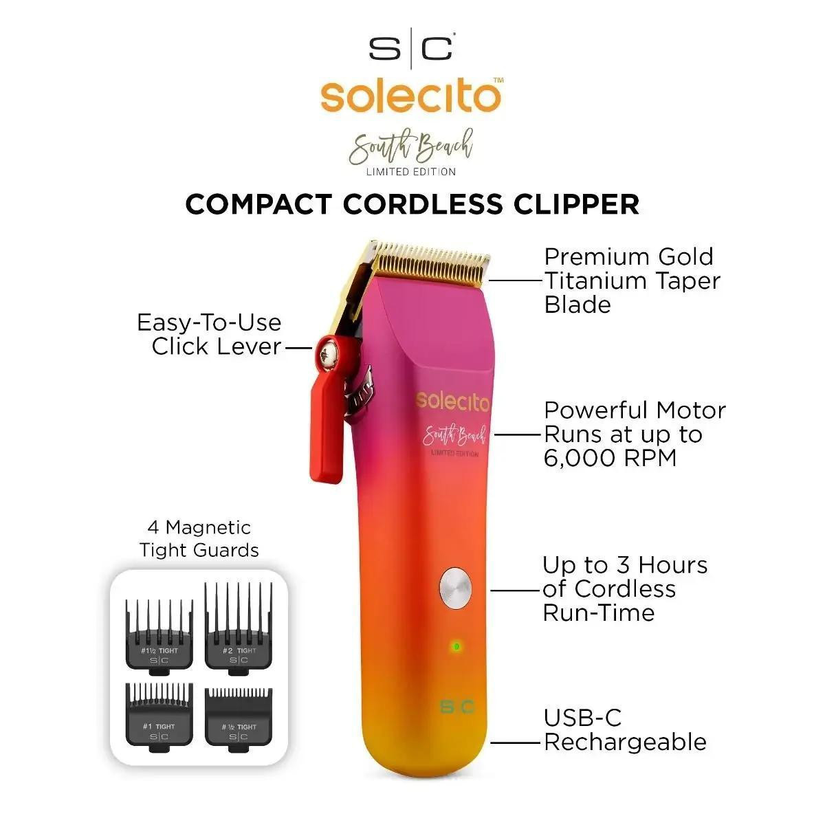 Stylecraft Solecito Professional Hair Clipper with Powerful Rotary Motor