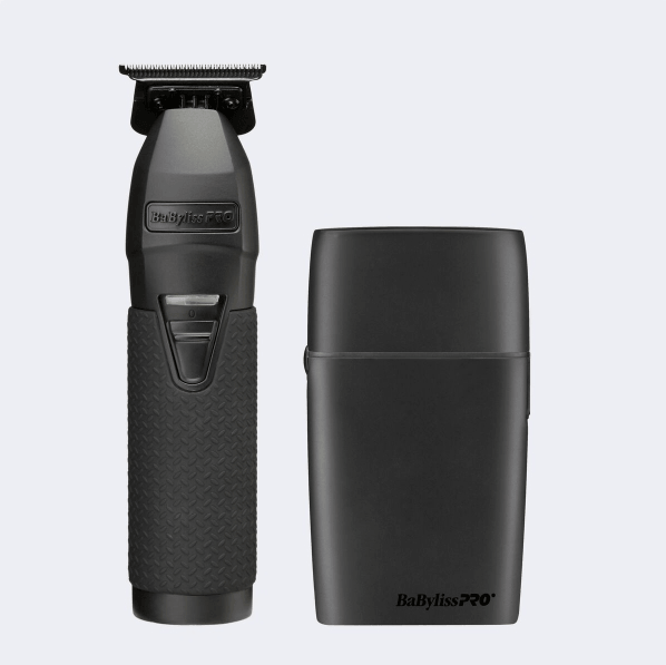 BaBylissPRO® BlackFX All-Metal Trimmer & Double-Foil Shaver Combo