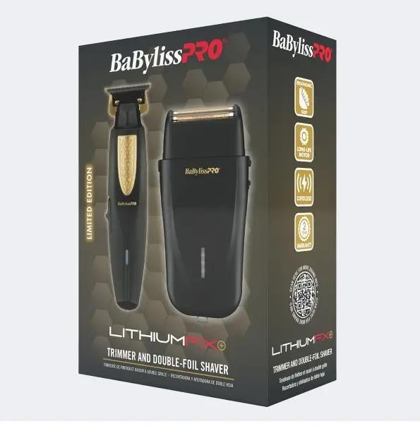 BaBylissPRO® LithiumFX+ Trimmer and Double-Foil Shaver Prepack
