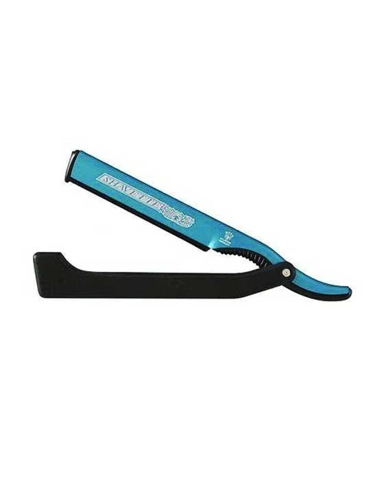 Dovo Shavette Blue Aluminum with Black Plastic Handle