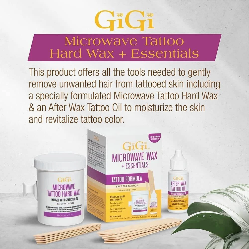 GiGi Microwave Tattoo Hard Wax Essentials Hair Removal Kit