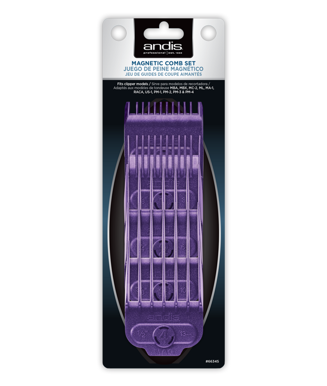 Andis Nano-Silver Single Magnet Guard Set Small Sizes