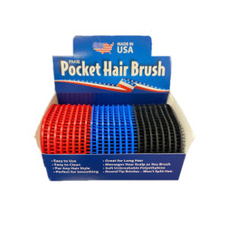 FMS Pocket Hair Brush - Carton Assorted Colors