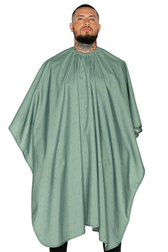 Cutting Cape - Barber Strong Army Green Shield