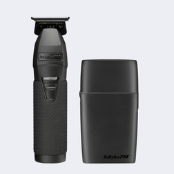 BaBylissPRO® BlackFX All-Metal Trimmer & Double-Foil Shaver Combo
