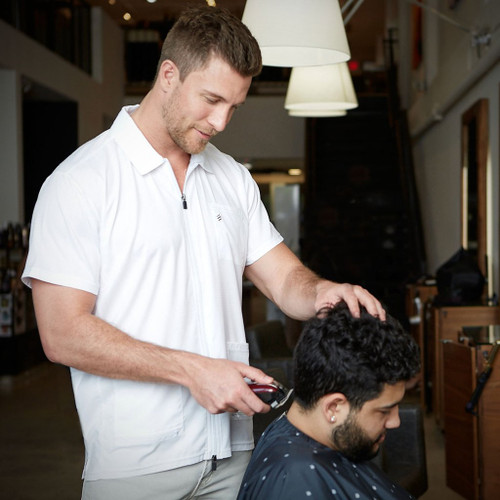 Barber Jacket - Barber Strong in White - Atlanta Barber ...