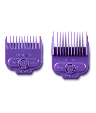 Andis Nano-Silver Single Magnet Guards - 2 Pack 0.5 and 1.5