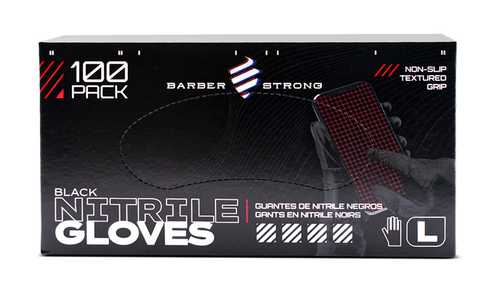 Barber Strong Black Nitrile Gloves - Atlanta Barber and Beauty Supply