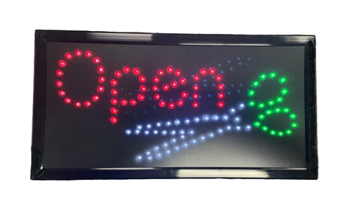 Open Sign w/ Shear LED Sign - Atlanta Barber and Beauty Supply