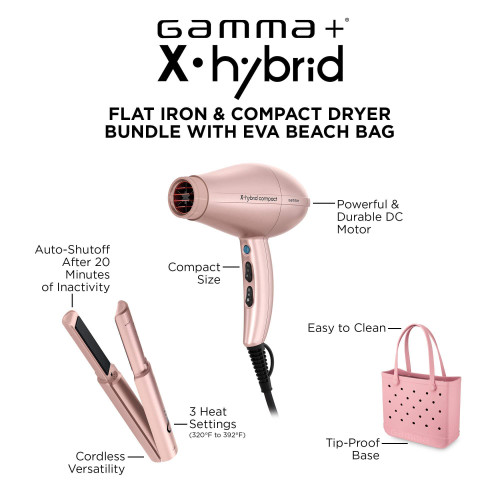 Gamma+ X Hybrid Bundle - Dryer, Iron & Tote - Atlanta Barber and