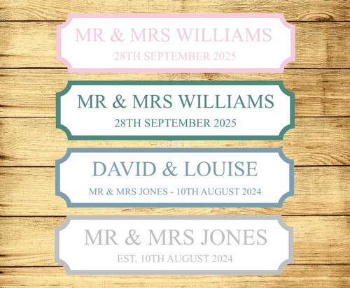 Personalised Sign Mrs and Mrs