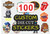 Cut to Shape Stickers x 100