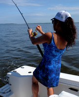 Blue Splatter Sundress