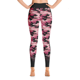 Pink Camo - Raised Waistband Leggings