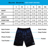 Dark Camo - 7-Pocket Board Shorts