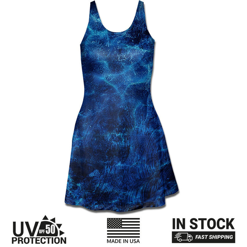 Blue Splatter Sundress