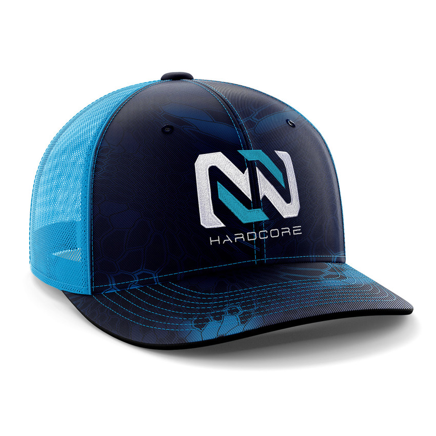 Blue Camo Hardcore - Fitted Hat