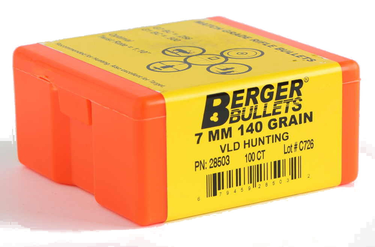 Berger VLD Hunting Bullets 7mm Caliber 140 Grain sample pack