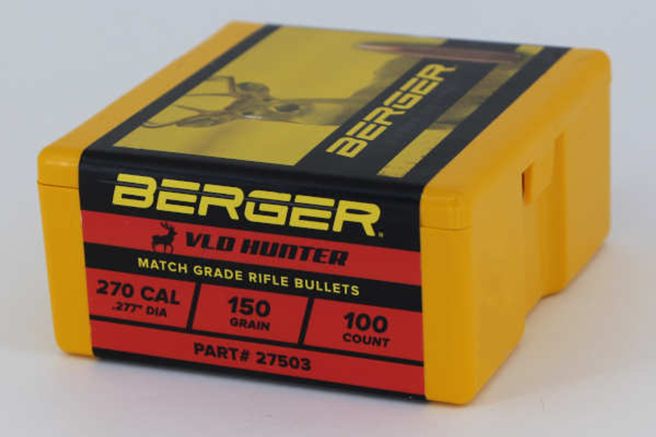 Berger VLD Hunting Bullets 270 Caliber 150 Grain sample pack
