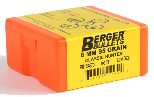 Berger Classic Hunter Bullets 6mm Caliber .243 Diameter 95 Grain