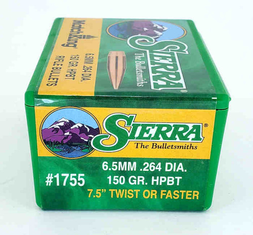 Sierra MatchKing Bullets 6.5mm Caliber .264 Diameter 150 Grain