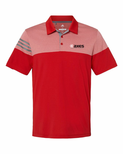 A213 - Adidas Heathered 3-Stripes Colorblocked Polo