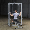 Lat Pulldowns on the Powerline PPR200X Power Rack Lat Attachment