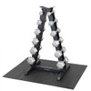 Body-Solid 5-30 lb. Hex Dumbbell Set with the GDR44 Storage Rack