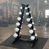 Body-Solid 5-30 lb. Hex Dumbbell Set with the GDR44 Storage Rack