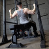 Lat Pulldowns with the Rugged Flat Incline Bench