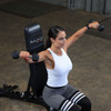 Shoulder Raises with the Rubber Hex Dumbbells